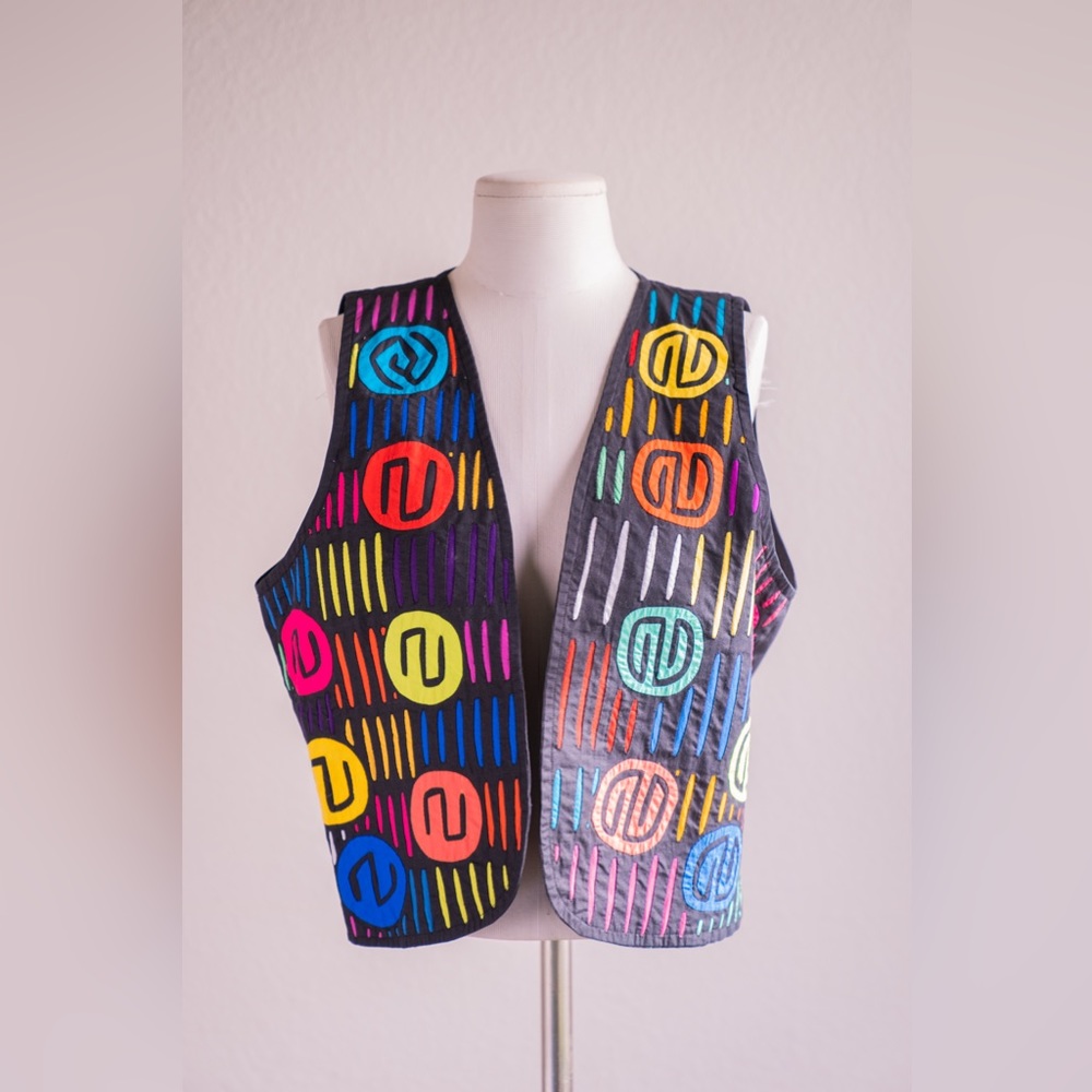 Vintage Colorful Vest Medium